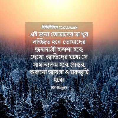 Picture 04 - যিৰিমিয়া 50:12 BENIRV - এই জন্য তোমাদের মা - Bible Verse Picture