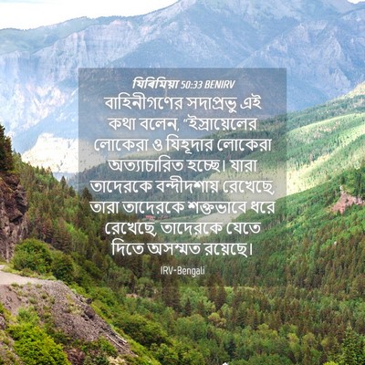 Picture 04 - যিৰিমিয়া 50:33 BENIRV - বাহিনীগণের - Bible Verse Picture