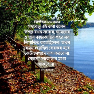 Picture 04 - যিৰিমিয়া 50:40 BENIRV - সদাপ্রভু এই কথা - Bible Verse Picture