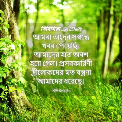 Picture 04 - যিৰিমিয়া 6:24 BENIRV - আমরা তাদের - Bible Verse Picture