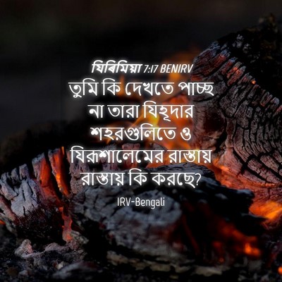 Picture 04 - যিৰিমিয়া 7:17 BENIRV - তুমি কি দেখতে - Bible Verse Picture