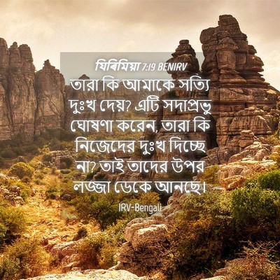 Picture 04 - যিৰিমিয়া 7:19 BENIRV - তারা কি আমাকে - Bible Verse Picture