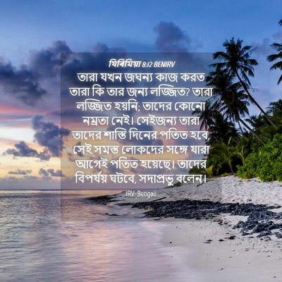 Picture 04 - যিৰিমিয়া 8:12 BENIRV - তারা যখন জঘন্য কাজ - Bible Verse Picture