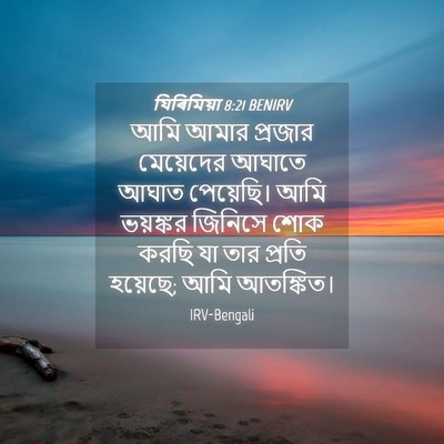 Picture 04 - যিৰিমিয়া 8:21 BENIRV - আমি আমার প্রজার - Bible Verse Picture