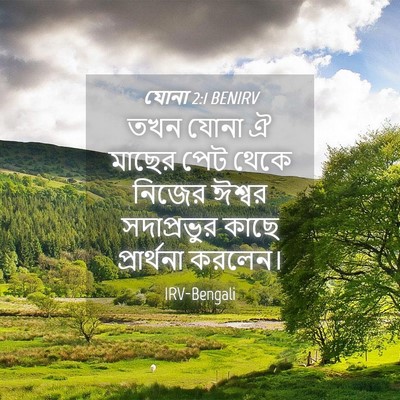 Picture 04 - যোনা 2:1 BENIRV - তখন যোনা ঐ মাছের - Bible Verse Picture