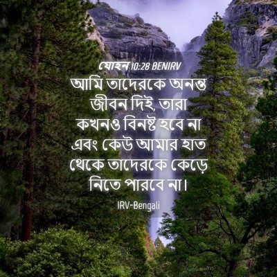 Picture 04 - যোহন 10:28 BENIRV - আমি তাদেরকে অনন্ত - Bible Verse Picture