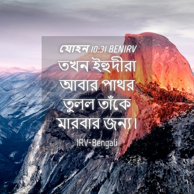 Picture 04 - যোহন 10:31 BENIRV - তখন ইহুদীরা আবার - Bible Verse Picture