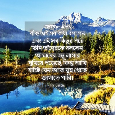 Picture 04 - যোহন 11:11 BENIRV - যীশু এই সব কথা - Bible Verse Picture