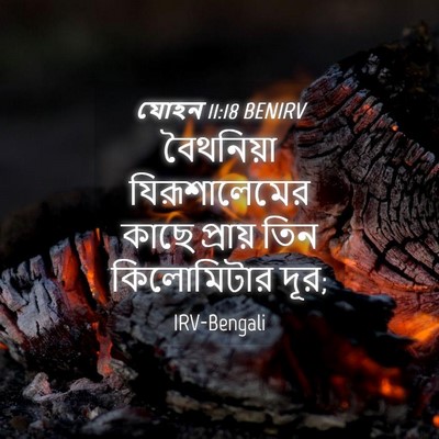 Picture 04 - যোহন 11:18 BENIRV - বৈথনিয়া - Bible Verse Picture