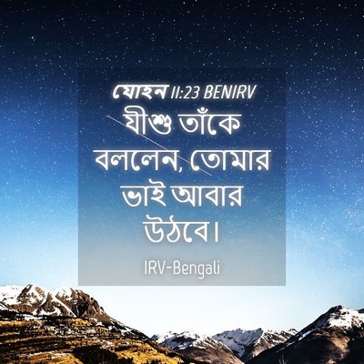 Picture 04 - যোহন 11:23 BENIRV - যীশু তাঁকে বললেন, - Bible Verse Picture