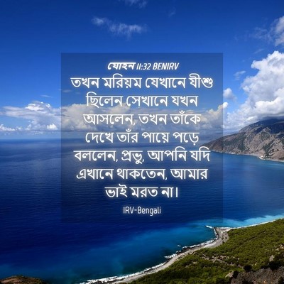 Picture 04 - যোহন 11:32 BENIRV - তখন মরিয়ম যেখানে - Bible Verse Picture