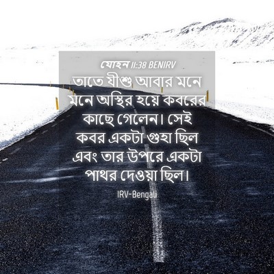 Picture 04 - যোহন 11:38 BENIRV - তাতে যীশু আবার মনে - Bible Verse Picture