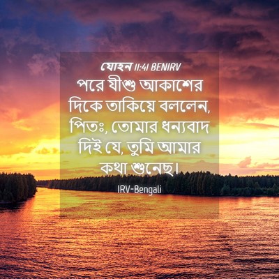 Picture 04 - যোহন 11:41 BENIRV - পরে যীশু আকাশের - Bible Verse Picture