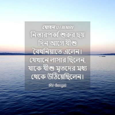 Picture 04 - যোহন 12:1 BENIRV - নিস্তারপর্ব্ব - Bible Verse Picture