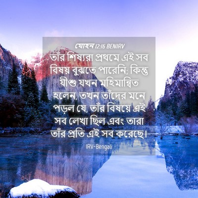 Picture 04 - যোহন 12:16 BENIRV - তাঁর শিষ্যরা - Bible Verse Picture