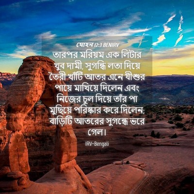 Picture 04 - যোহন 12:3 BENIRV - তারপর মরিয়ম এক - Bible Verse Picture