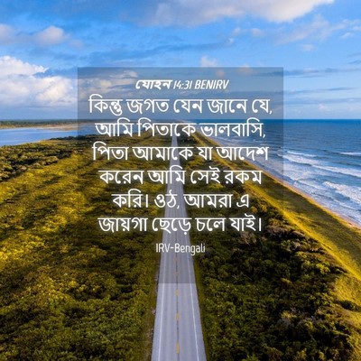 Picture 04 - যোহন 14:31 BENIRV - কিন্তু জগত যেন - Bible Verse Picture