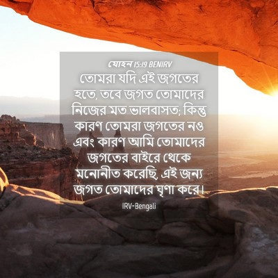 Picture 04 - যোহন 15:19 BENIRV - তোমরা যদি এই জগতের - Bible Verse Picture