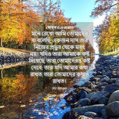 Picture 04 - যোহন 15:20 BENIRV - মনে রেখো আমি - Bible Verse Picture