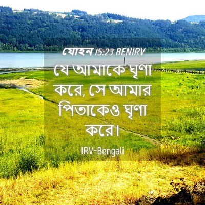 Picture 04 - যোহন 15:23 BENIRV - যে আমাকে ঘৃণা করে, - Bible Verse Picture