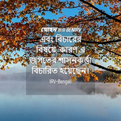 Picture 04 - যোহন 16:11 BENIRV - এবং বিচারের - Bible Verse Picture