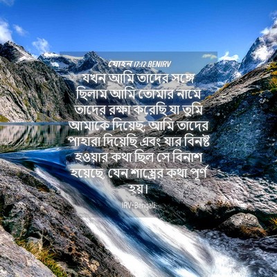 Picture 04 - যোহন 17:12 BENIRV - যখন আমি তাদের - Bible Verse Picture