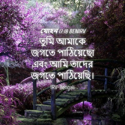 Picture 04 - যোহন 17:18 BENIRV - তুমি আমাকে জগতে - Bible Verse Picture
