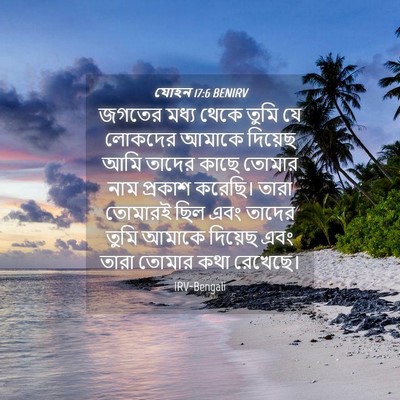 Picture 04 - যোহন 17:6 BENIRV - জগতের মধ্য থেকে - Bible Verse Picture