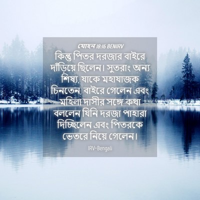 Picture 04 - যোহন 18:16 BENIRV - কিন্তু পিতর দরজার - Bible Verse Picture