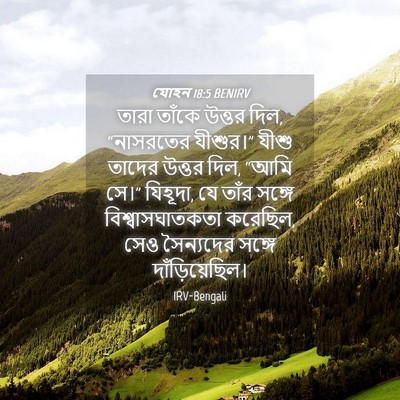 Picture 04 - যোহন 18:5 BENIRV - তারা তাঁকে উত্তর - Bible Verse Picture