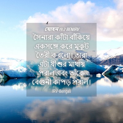 Picture 04 - যোহন 19:2 BENIRV - সৈন্যরা কাঁটা - Bible Verse Picture