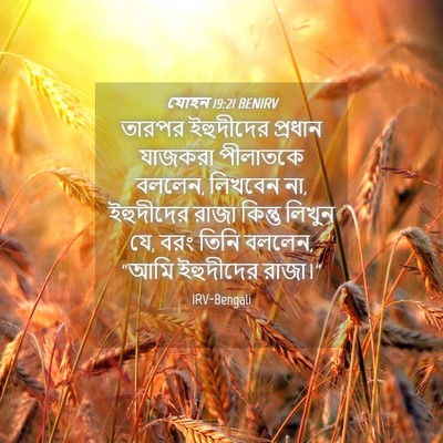 Picture 04 - যোহন 19:21 BENIRV - তারপর ইহুদীদের - Bible Verse Picture