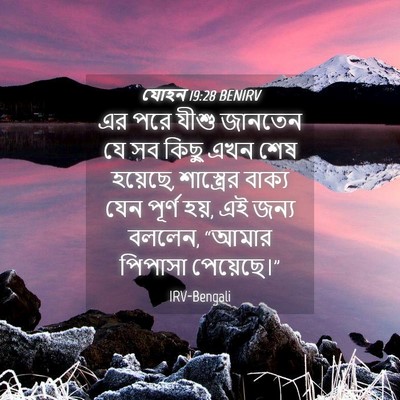 Picture 04 - যোহন 19:28 BENIRV - এর পরে যীশু জানতেন - Bible Verse Picture