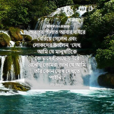 Picture 04 - যোহন 19:4 BENIRV - তারপর পীলাত আবার - Bible Verse Picture