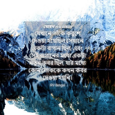 Picture 04 - যোহন 19:41 BENIRV - যেখানে তাঁকে - Bible Verse Picture