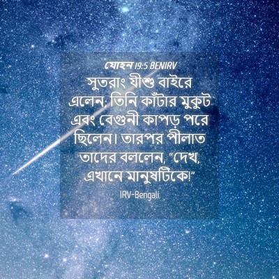 Picture 04 - যোহন 19:5 BENIRV - সুতরাং যীশু বাইরে - Bible Verse Picture