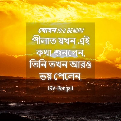 Picture 04 - যোহন 19:8 BENIRV - পীলাত যখন এই কথা - Bible Verse Picture