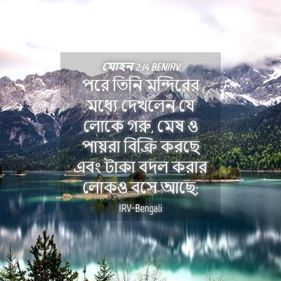 Picture 04 - যোহন 2:14 BENIRV - পরে তিনি মন্দিরের - Bible Verse Picture