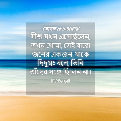 Picture 04 - যোহন 20:24 BENIRV - যীশু যখন এসেছিলেন, - Bible Verse Picture