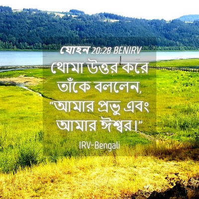 Picture 04 - যোহন 20:28 BENIRV - থোমা উত্তর করে - Bible Verse Picture
