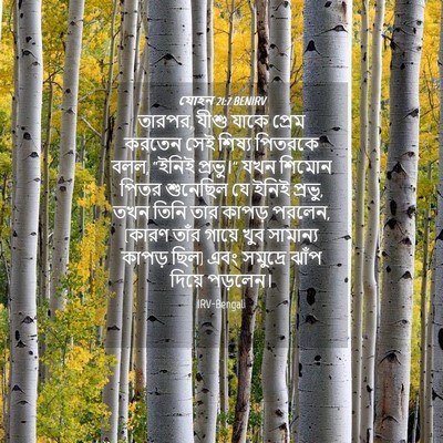 Picture 04 - যোহন 21:7 BENIRV - তারপর, যীশু যাকে - Bible Verse Picture