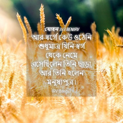 Picture 04 - যোহন 3:13 BENIRV - আর স্বর্গে কেউ - Bible Verse Picture