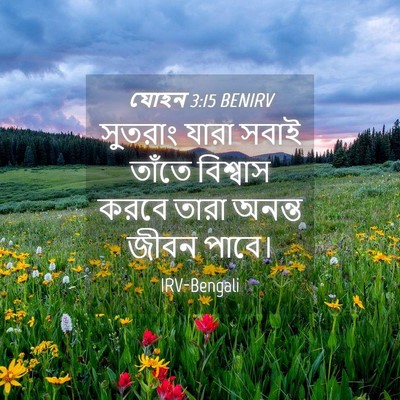 Picture 04 - যোহন 3:15 BENIRV - সুতরাং যারা সবাই - Bible Verse Picture