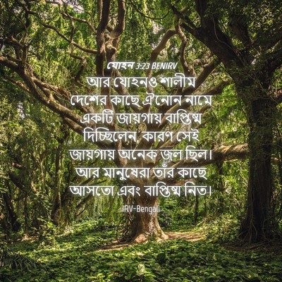 Picture 04 - যোহন 3:23 BENIRV - আর যোহনও শালীম - Bible Verse Picture