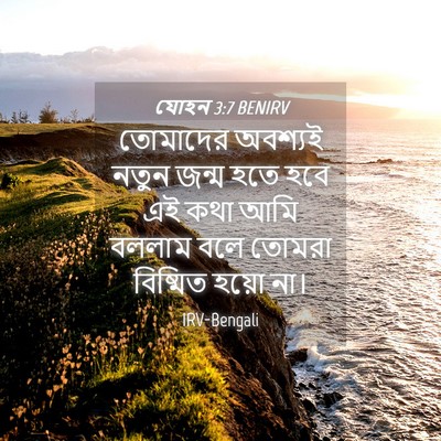 Picture 04 - যোহন 3:7 BENIRV - তোমাদের অবশ্যই - Bible Verse Picture