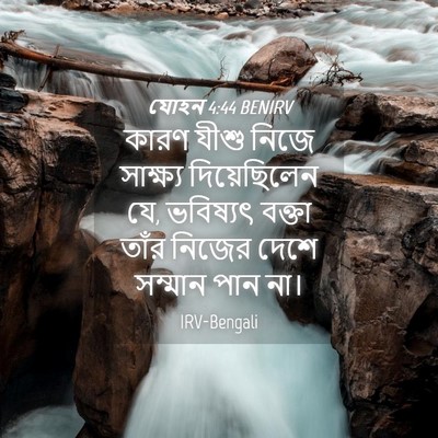 Picture 04 - যোহন 4:44 BENIRV - কারণ যীশু নিজে - Bible Verse Picture