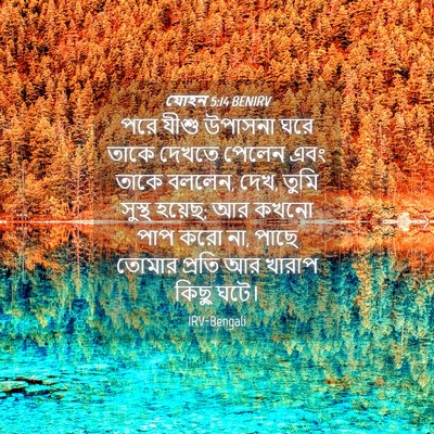 Picture 04 - যোহন 5:14 BENIRV - পরে যীশু উপাসনা - Bible Verse Picture