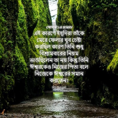 Picture 04 - যোহন 5:18 BENIRV - এই কারণে ইহূদিরা - Bible Verse Picture