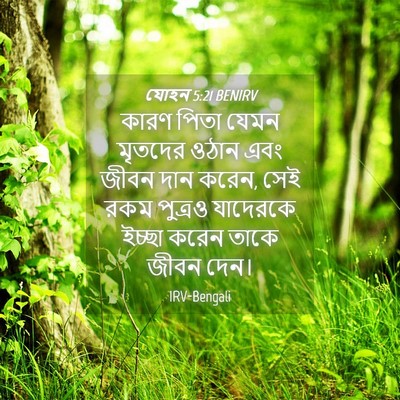 Picture 04 - যোহন 5:21 BENIRV - কারণ পিতা যেমন - Bible Verse Picture