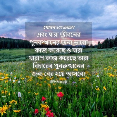 Picture 04 - যোহন 5:29 BENIRV - এবং যারা জীবনের - Bible Verse Picture
